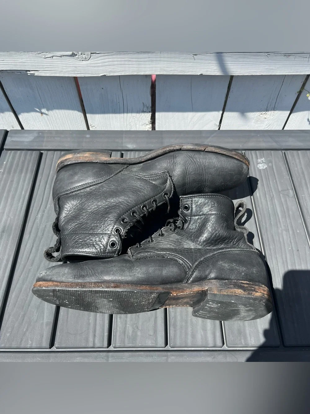 Wings + Horns x Dayton Service Boots Black Leather Size 9.5 EE